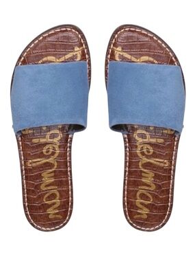 **FIRM** SAM EDELMAN GIO SLIDE IN DEMIN BLUE SIZE 6 1/2 - BRAND NEW